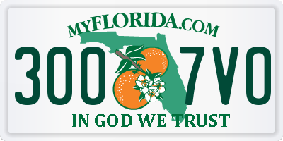 FL license plate 3007VO