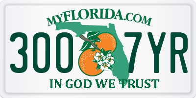 FL license plate 3007YR
