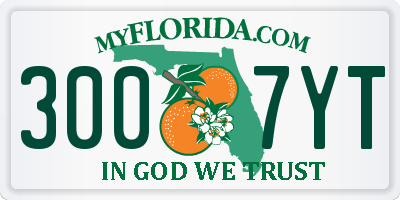 FL license plate 3007YT