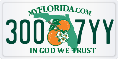 FL license plate 3007YY