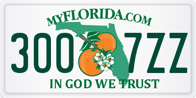 FL license plate 3007ZZ