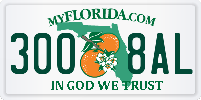 FL license plate 3008AL