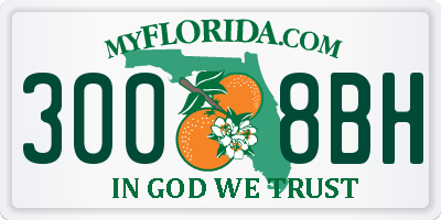 FL license plate 3008BH