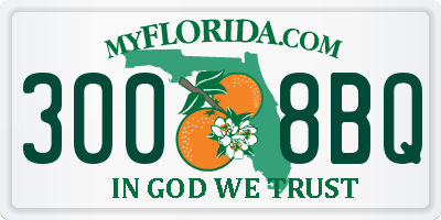 FL license plate 3008BQ