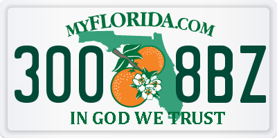FL license plate 3008BZ