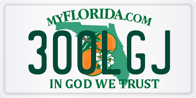 FL license plate 300LGJ