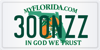 FL license plate 300NZZ