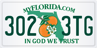 FL license plate 3023TG