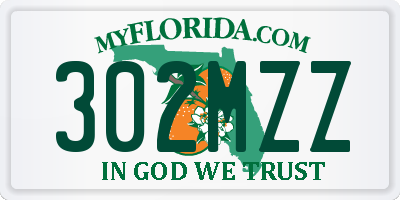 FL license plate 302MZZ