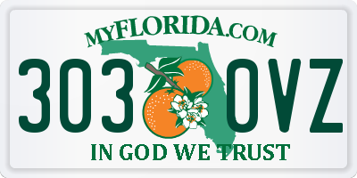 FL license plate 3030VZ
