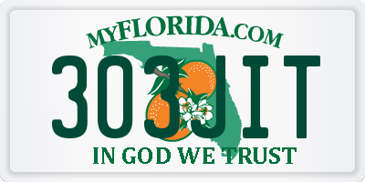 FL license plate 303JIT