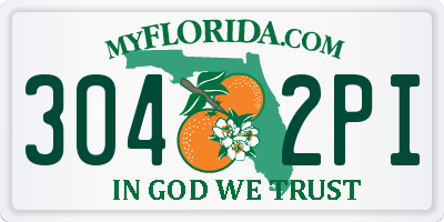 FL license plate 3042PI