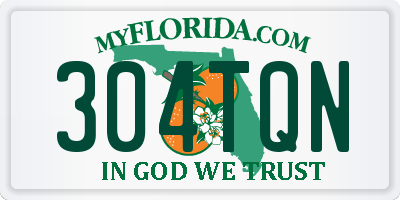 FL license plate 304TQN