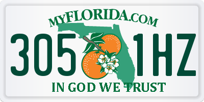 FL license plate 3051HZ