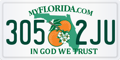 FL license plate 3052JU