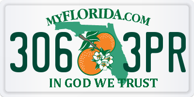 FL license plate 3063PR