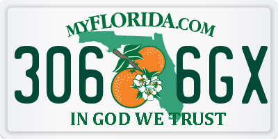 FL license plate 3066GX