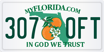 FL license plate 3070FT