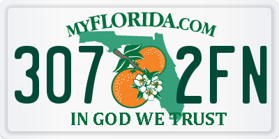 FL license plate 3072FN