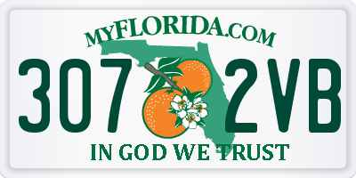 FL license plate 3072VB