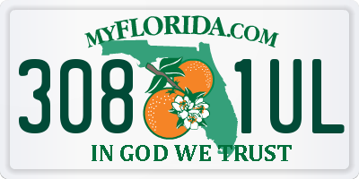 FL license plate 3081UL