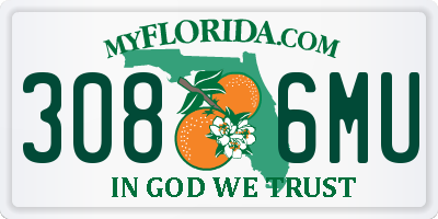 FL license plate 3086MU
