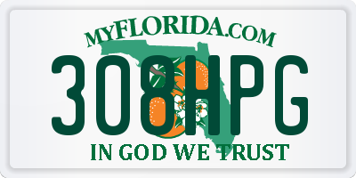 FL license plate 308HPG