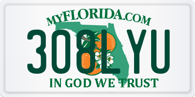 FL license plate 308LYU