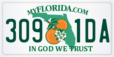 FL license plate 3091DA