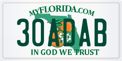 FL license plate 30ADAB