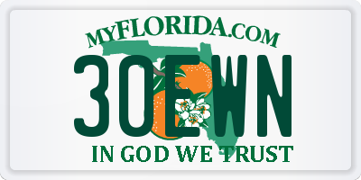 FL license plate 30EWN