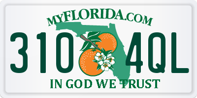 FL license plate 3104QL