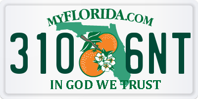 FL license plate 3106NT