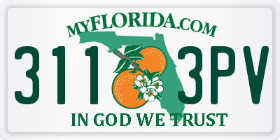 FL license plate 3113PV