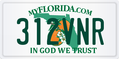 FL license plate 312VNR