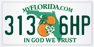 FL license plate 3136HP