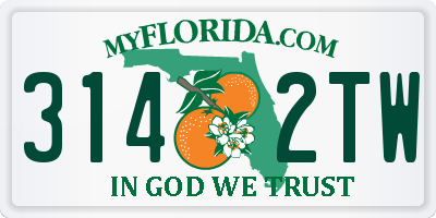 FL license plate 3142TW