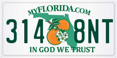 FL license plate 3148NT