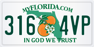 FL license plate 3164VP