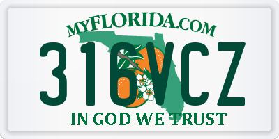 FL license plate 316VCZ