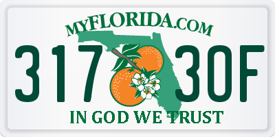 FL license plate 3173OF