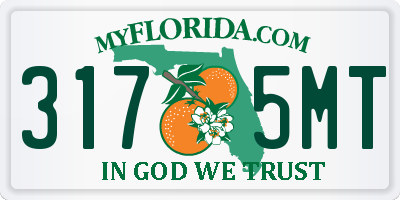 FL license plate 3175MT