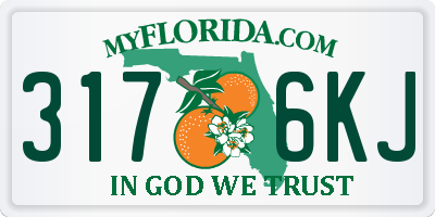 FL license plate 3176KJ