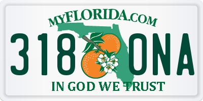 FL license plate 3180NA