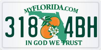 FL license plate 3184BH