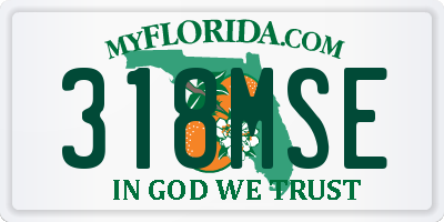 FL license plate 318MSE