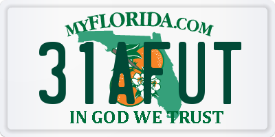 FL license plate 31AFUT