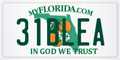 FL license plate 31BLEA