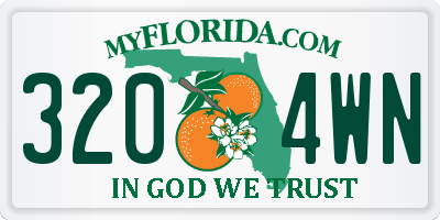 FL license plate 3204WN