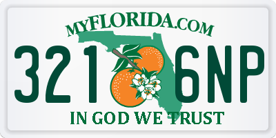 FL license plate 3216NP